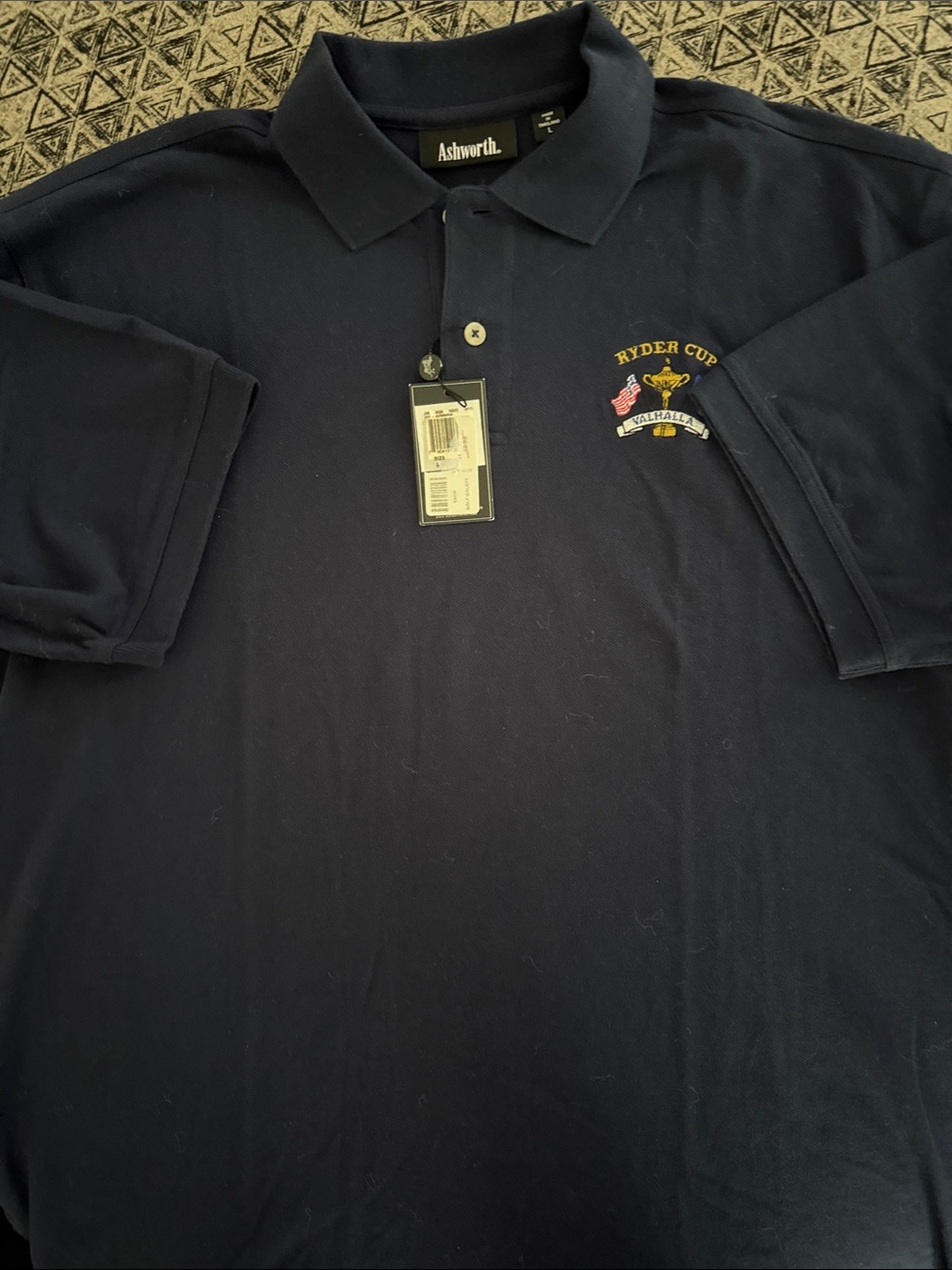 Ashworth Navy Ryder Cup Embroidered Polo